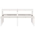 Miniatyrbillede 4 af 9: vidaXL picnicbord 160x134x75 cm massivt fyrretræ hvid