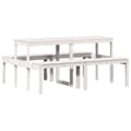 Miniatyrbillede 6 af 9: vidaXL picnicbord 160x134x75 cm massivt fyrretræ hvid