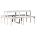 Miniatyrbillede 2 af 9: vidaXL picnicbord 160x134x75 cm massivt fyrretræ hvid