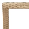 Miniatyrbild 9 av 11: vidaXL Trädgårdsbord beige 150x90x75 cm konstrotting akaciaträ