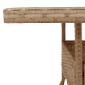 Miniatyrbillede 9 af 11: vidaXL havebord 80x80x75 cm polyrattan og akacietræ sort