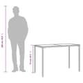 Pikkukuva 8 / 10: vidaXL Puutarhapöytä lasipöytälevy musta 115x54x74 cm polyrottinki