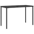 Pikkukuva 1 / 10: vidaXL Puutarhapöytä lasipöytälevy musta 115x54x74 cm polyrottinki