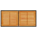 Miniatyrbillede 6 af 10: vidaXL havebord med top i akacietræ 115x54x74 cm polyrattan sort