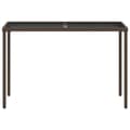 Miniatyrbillede 3 af 10: vidaXL havebord med glastop 115x54x74 cm polyrattan brun