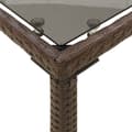 Miniatyrbillede 7 af 10: vidaXL havebord med glastop 115x54x74 cm polyrattan brun