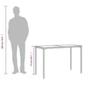 Miniatyrbillede 8 af 10: vidaXL havebord med glastop 115x54x74 cm polyrattan brun