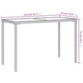 Miniatyrbillede 9 af 10: vidaXL havebord med glastop 115x54x74 cm polyrattan brun