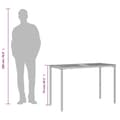 Miniatyrbilde 8 av 10: vidaXL Hagebord med topp i akasietre beige 115x54x74 cm polyrotting