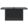 Miniatyrbillede 4 af 11: vidaXL havebord med glastop 100x55x73 cm polyrattan sort