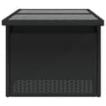 Miniatyrbillede 5 af 11: vidaXL havebord med glastop 100x55x73 cm polyrattan sort