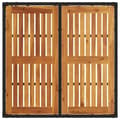 Miniatyrbillede 6 af 11: vidaXL havebord med akacietop 90x90x75 cm polyrattan sort