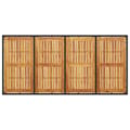 Miniatyrbillede 6 af 11: vidaXL havebord med akacietop 190x90x75 cm polyrattan sort