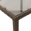 Miniatyrbillede 7 af 11: vidaXL havebord med glastop 90x90x75 cm polyrattan brun