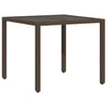 Miniatyrbillede 1 af 11: vidaXL havebord med glastop 90x90x75 cm polyrattan brun
