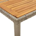 Miniatyrbillede 7 af 11: vidaXL havebord med akacietop 190x90x75 cm polyrattan grå