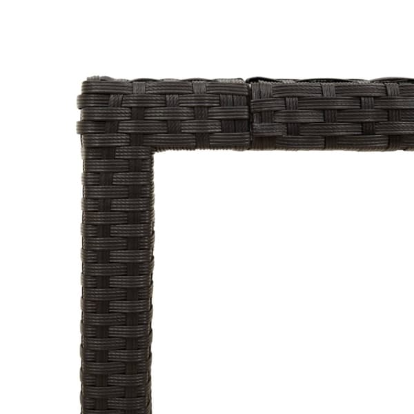 vidaXL havebord med akacietop 150x90x75 cm polyrattan sort