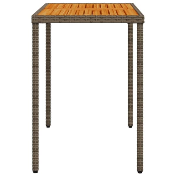 vidaXL Trädgårdsbord med akaciaträ grå 115x54x74 cm konstrotting