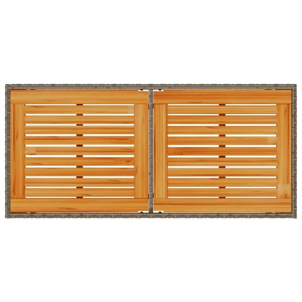 vidaXL Trädgårdsbord med akaciaträ grå 115x54x74 cm konstrotting
