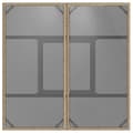 Miniatyrbild 6 av 11: vidaXL Trädgårdsbord med glasskiva beige 80x80x75 cm konstrotting