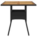 Miniatyrbilde 4 av 11: vidaXL Hagebord med topp i akasie svart 80x80x75 cm polyrotting