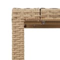 Miniatyrbillede 8 af 11: vidaXL havebord med glastop 90x90x75 cm polyrattan beige