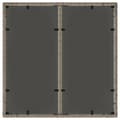 Miniatyrbild 6 av 11: vidaXL Trädgårdsbord med glasskiva grå 90x90x75 cm konstrotting
