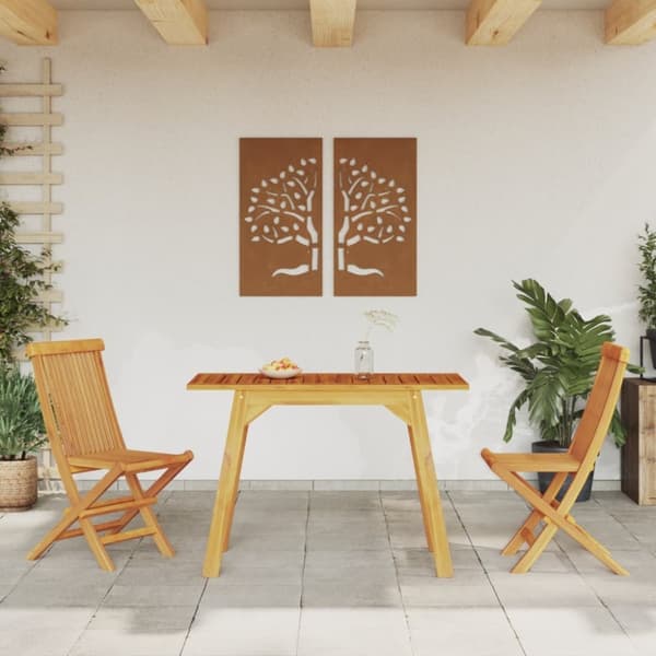 vidaXL Matbord för trädgården 110x56x75 cm massivt akaciaträ