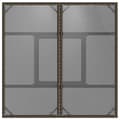 Miniatyrbild 6 av 11: vidaXL Trädgårdsbord med glasskiva brun 80x80x75 cm konstrotting