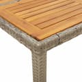 Miniatyrbillede 7 af 11: vidaXL havebord med akacietop 90x90x75 cm polyrattan grå