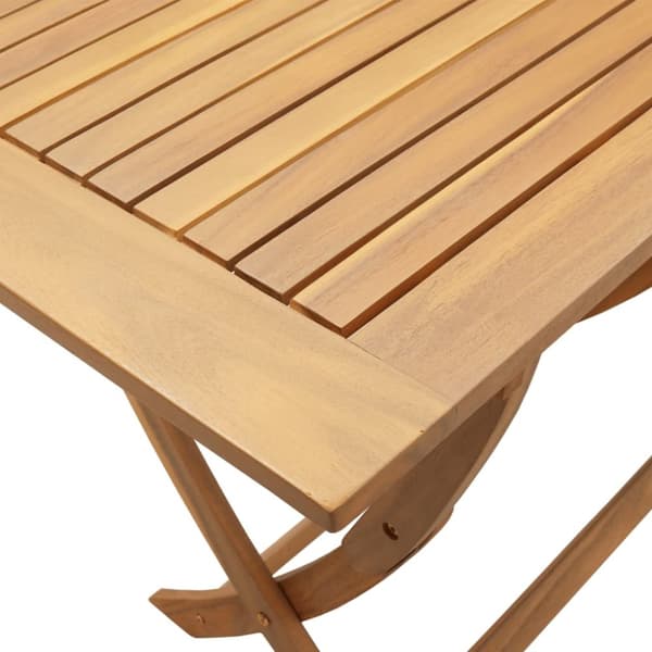 foldbart havebord 110x55x75 cm massivt akacietræ