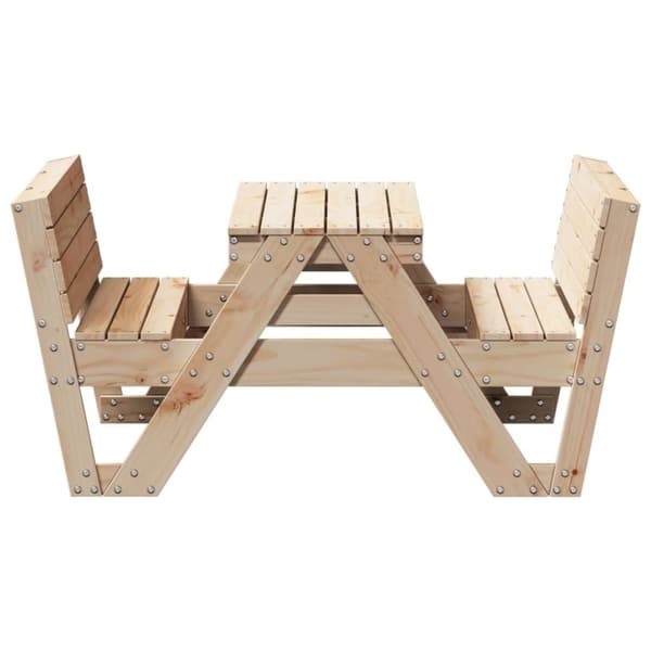 picnicbord til børn 88x122x58 cm massivt fyrretræ
