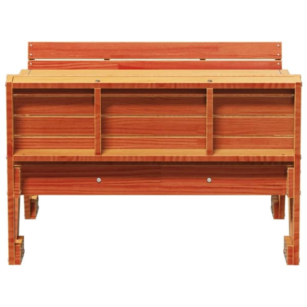 picnicbord til børn 88x122x58 cm massivt fyrretræ brun