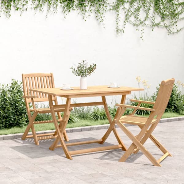 foldbart havebord 120x70x75 cm massivt akacietræ