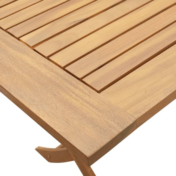 foldbart havebord 120x70x75 cm massivt akacietræ