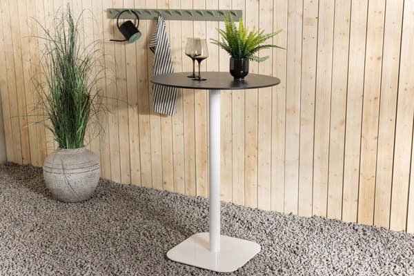 Milano trädgårdsbord barbord Ø70 vit.