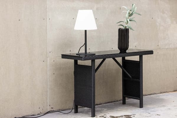 Padova havebord sidebord 40x120cm sort.