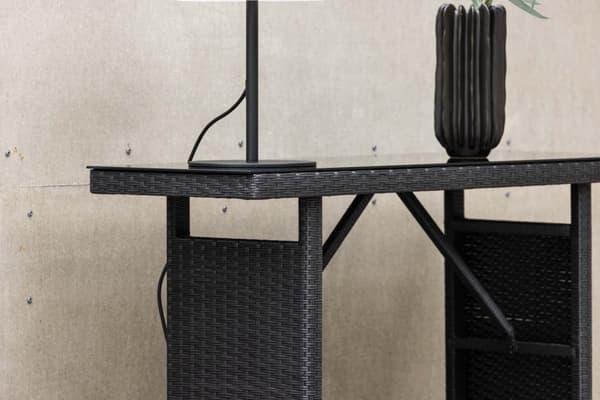 Padova havebord sidebord 40x120cm sort.