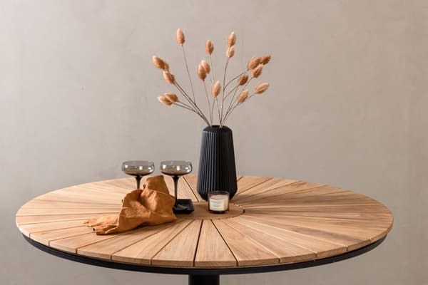 Croft trädgårdsbord Ø120 svart.