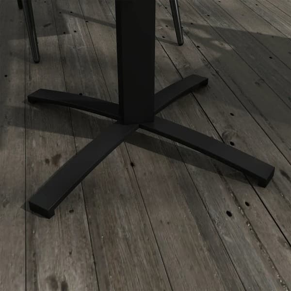 Rootz-puutarhapöydät - Patiopöytä - 4 hengelle - Puinen ulkonäkö - Alumiinirunko - Säädettävät jalat - Hyvä tasapaino - Puu-muovilevy - Harmaa - 70L x