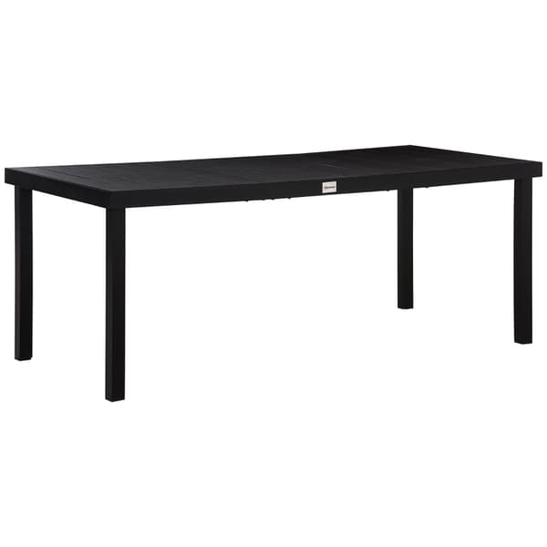 Rootz Trädgårdsbord - Utomhusbord - Loungebord - Väderbeständig - Aluminium - Plast - Svart - 190L x 90W x 74H cm