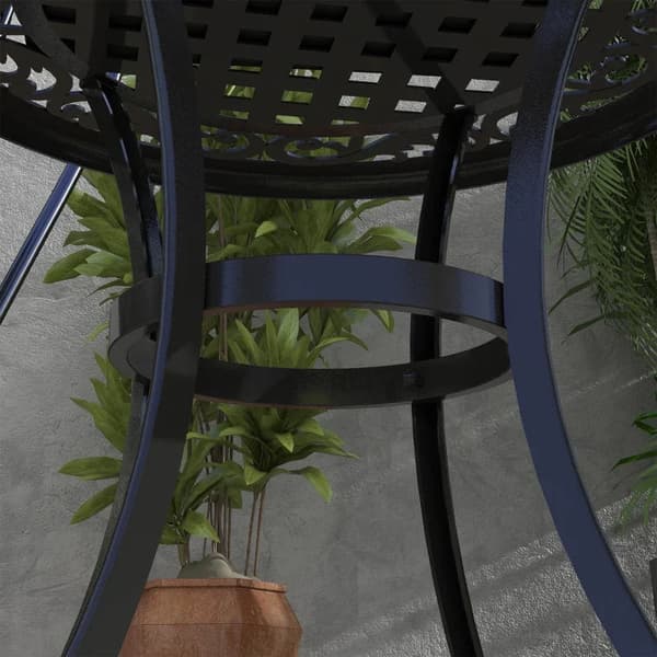 Rootz Garden Table - Lounge Pöytä - Parvekepöytä - Sivupöytä - Vintage Design - Valettu alumiini - Musta - 60 X 60 X 53 cm