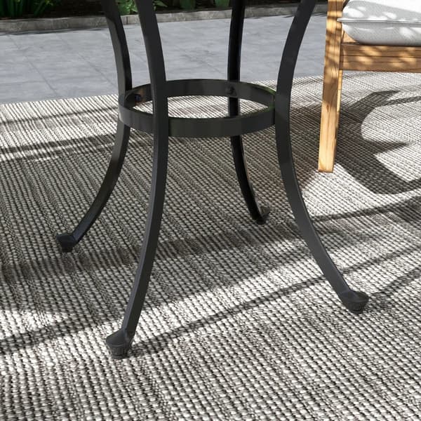 Rootz Garden Table - Lounge Pöytä - Parvekepöytä - Sivupöytä - Vintage Design - Valettu alumiini - Musta - 60 X 60 X 53 cm