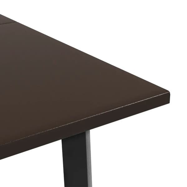 Rootz Outdoor ruokapöytä - Sateenvarjoreikä - Puutarhapöydät - Metallirunko - Teräs - Ruskea - Musta - 100L x 100W x 72K cm