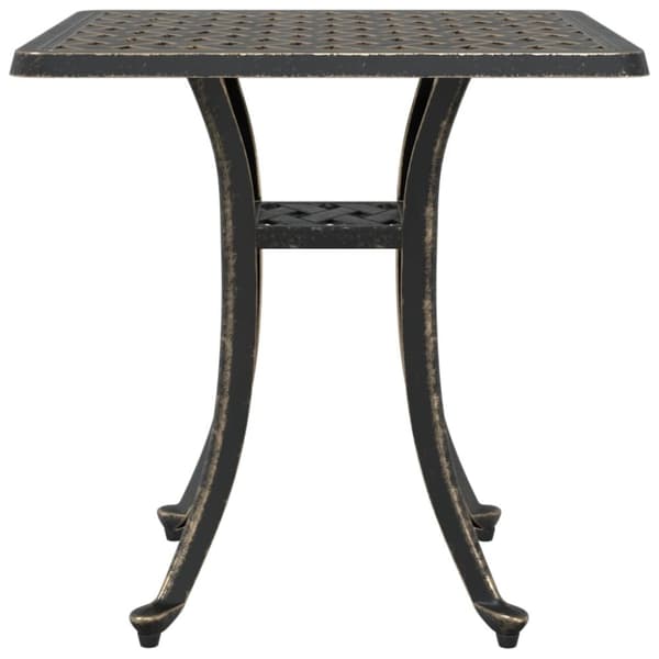 vidaXL Trädgårdsbord brons 53x53x53 cm gjuten aluminium