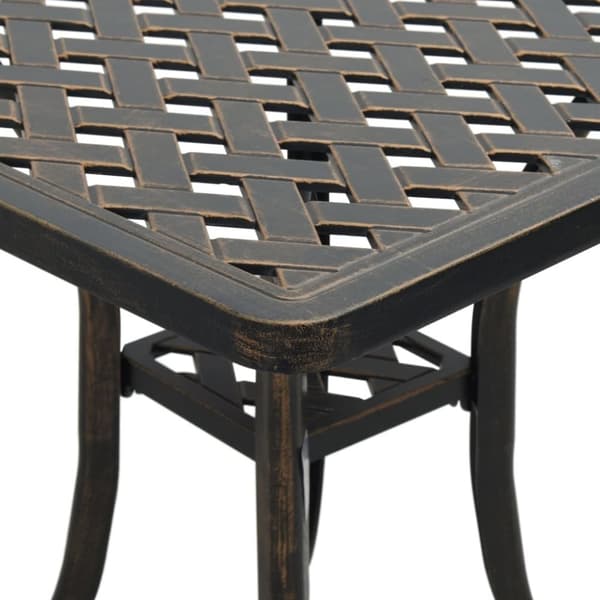 vidaXL Trädgårdsbord brons 53x53x53 cm gjuten aluminium