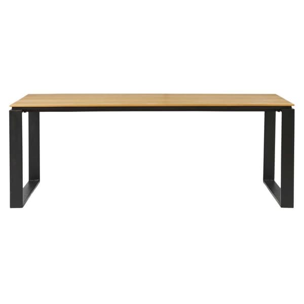 Martinus havebord 100x210cm sort,teak dekor.