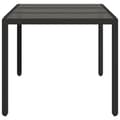 Miniatyrbillede 4 af 11: vidaXL havebord med glastop 150x90x75 cm polyrattan sort
