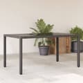 Miniatyrbillede 11 af 11: vidaXL havebord med glastop 150x90x75 cm polyrattan sort
