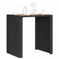 Miniatyrbilde 3 av 11: vidaXL Barbord med topp i akasie svart 105x80x110 cm polyrotting